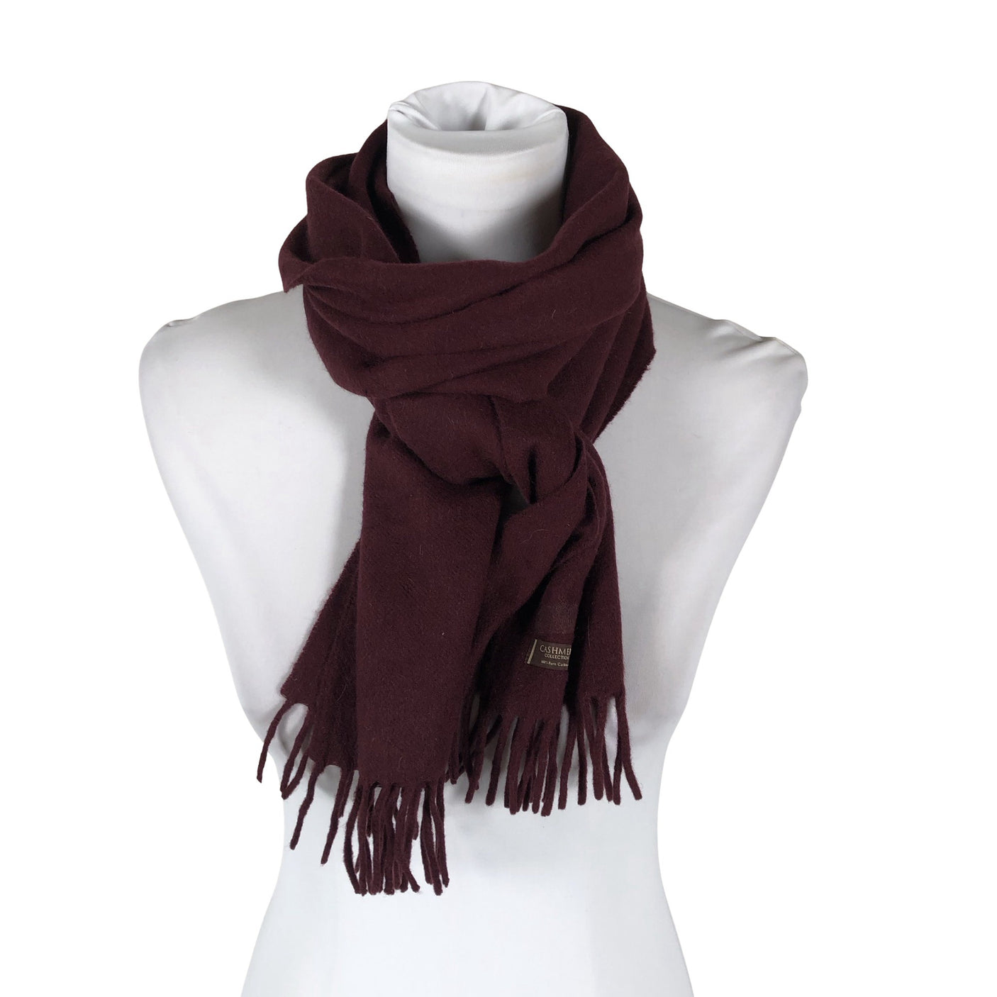 Unisex Cashmere - Scarf, size One size - Wine red (1)