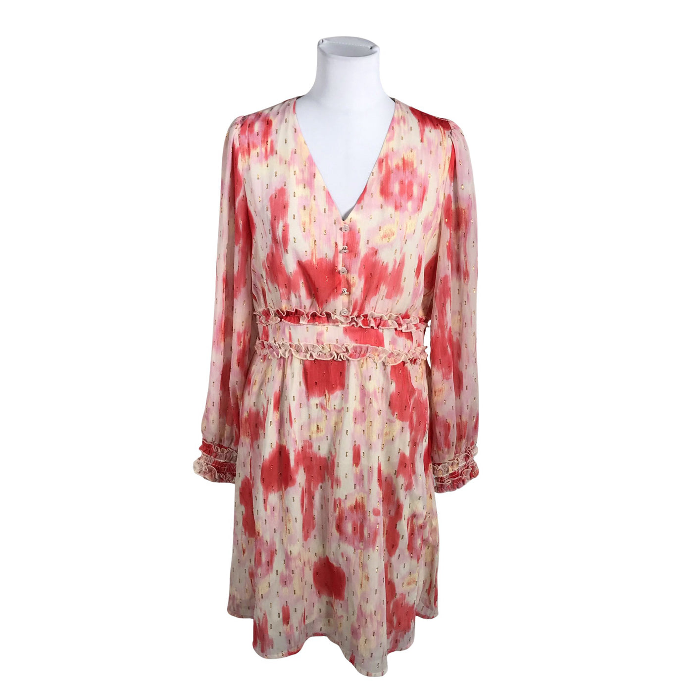 Unisex Rue de Femme - Schiffon dress, size 38 - Light pink (1)