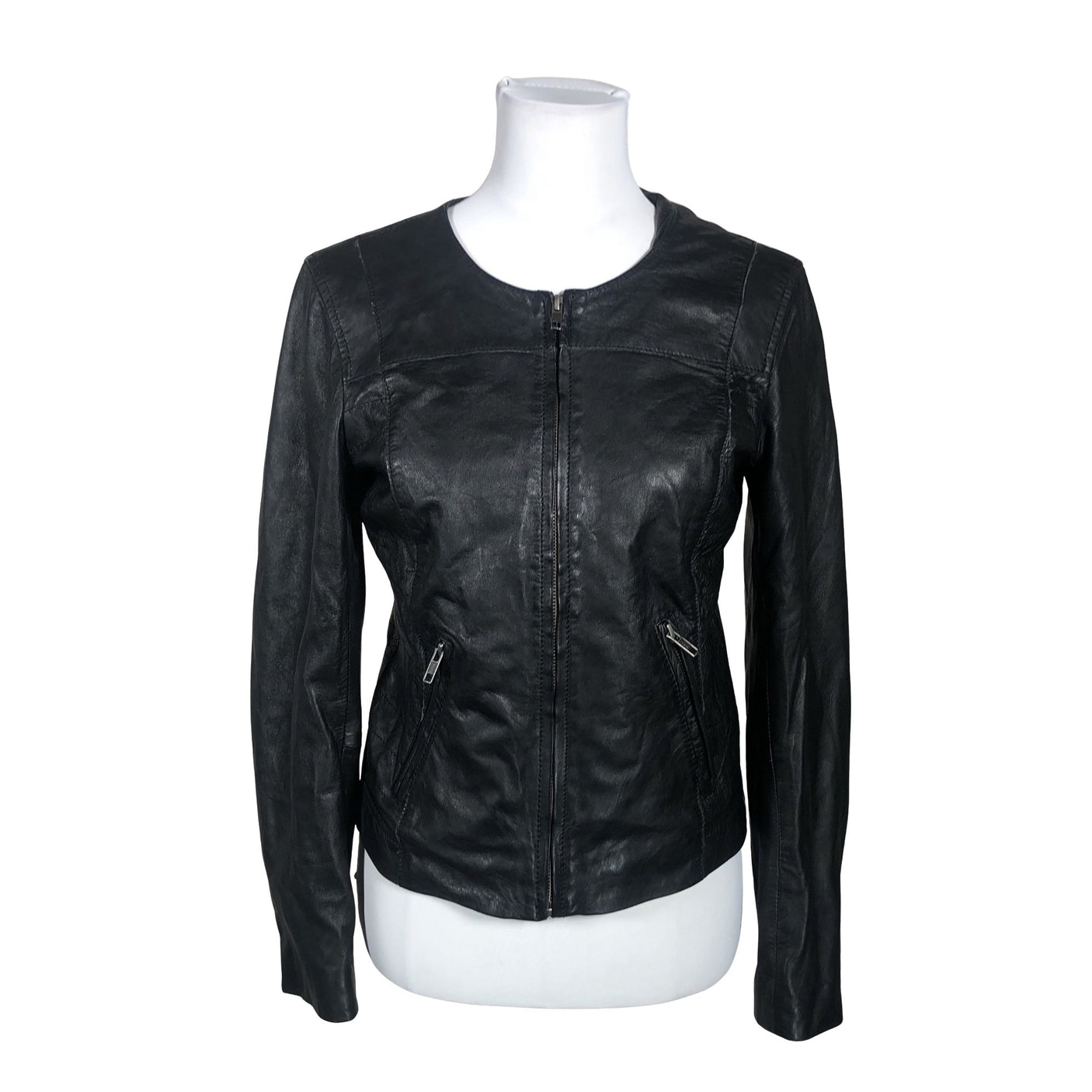 Unisex Soaked - Leather jacket, size 36 - Black (1)