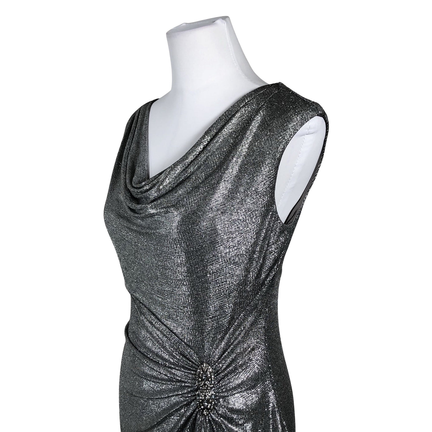 Unisex Lauren Ralph Lauren - Evening dress, size 38 - Silver (2)