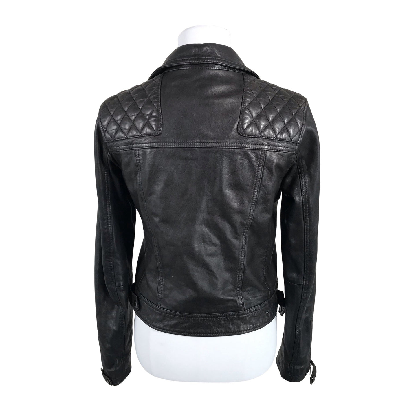 Unisex All Saints - Leather jacket, size 40 - Black (2)