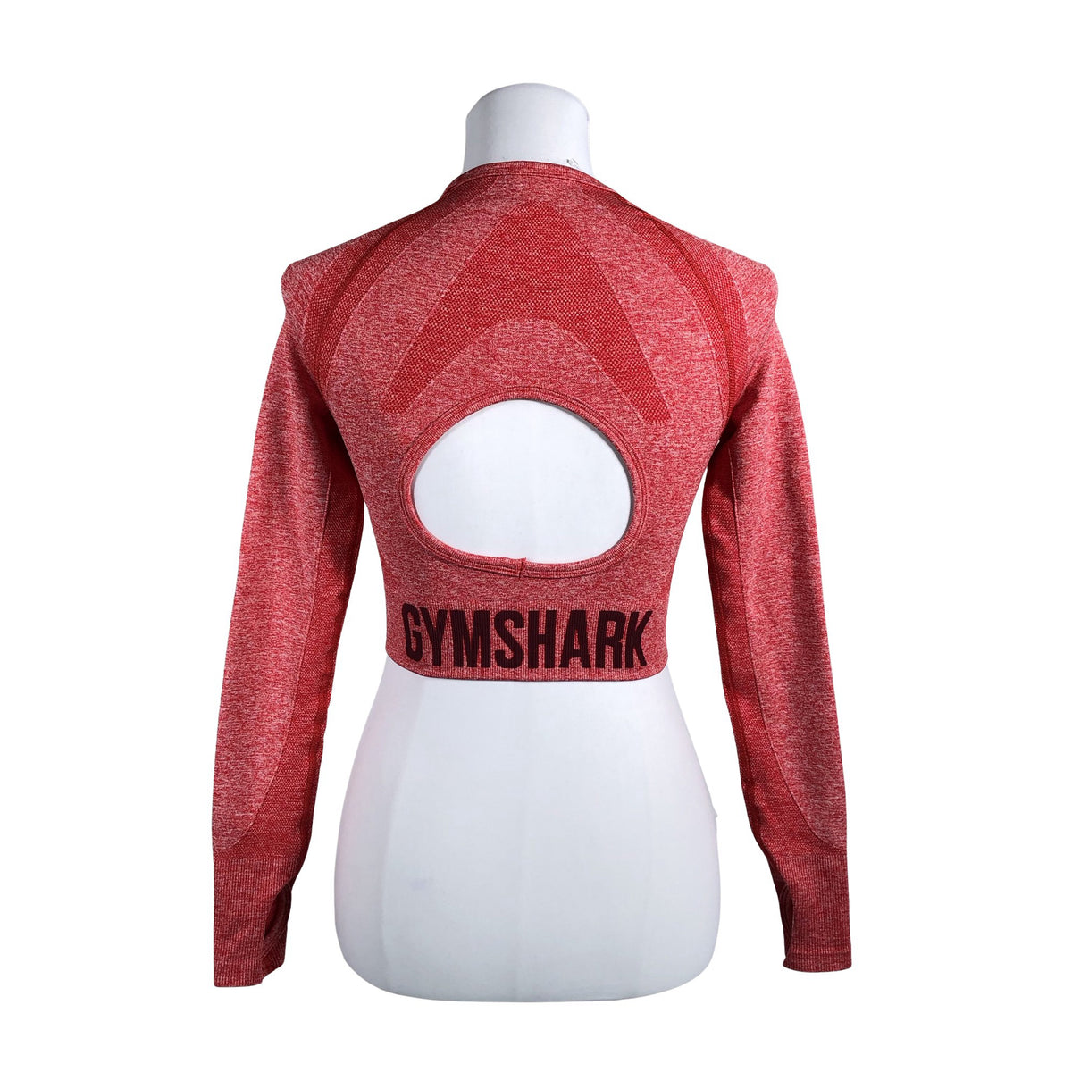 Unisex Gymshark - Sports shirt, long sleeve, size 34 - Red (2)