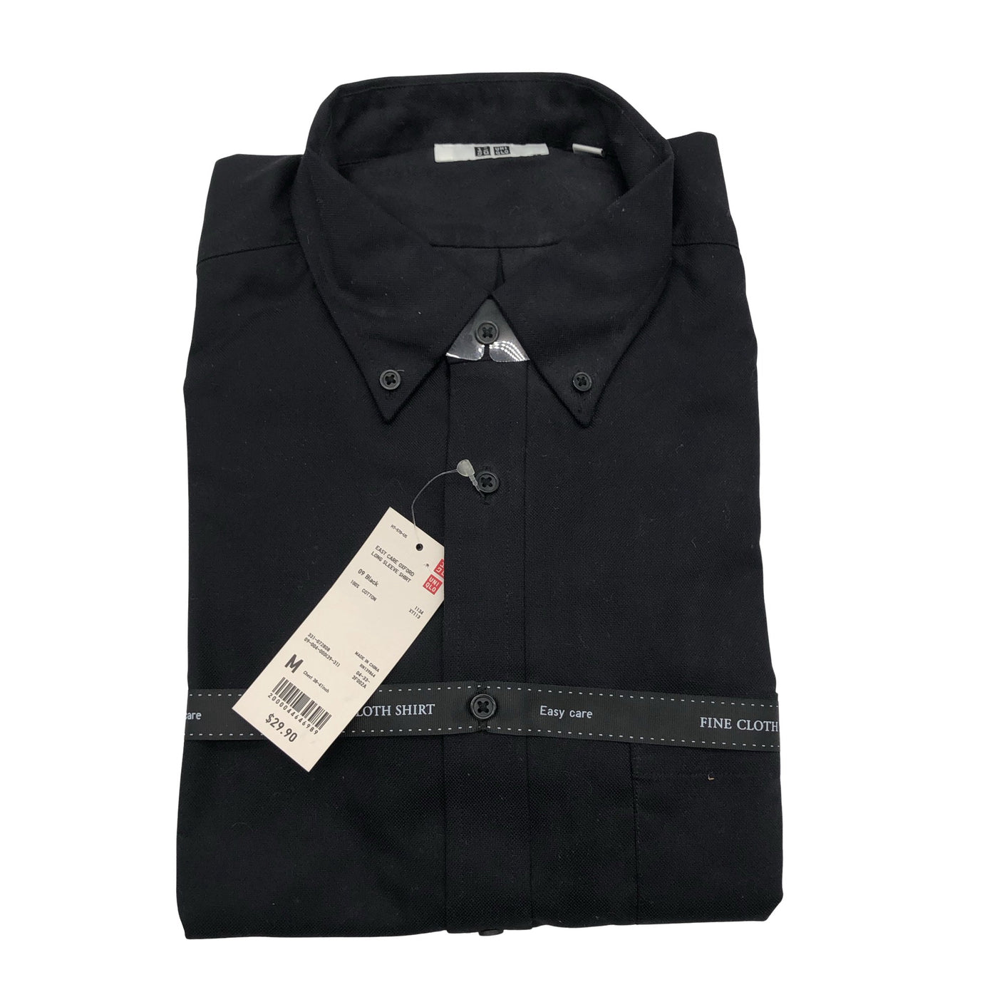 Unisex Uniqlo - Collared shirt, size M - Black (1)