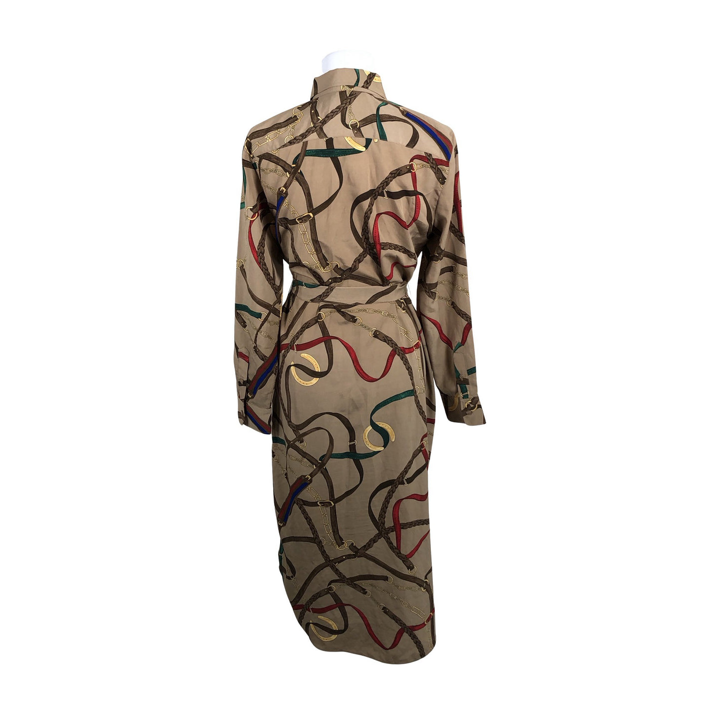 Unisex Lauren Ralph Lauren - Schiffon dress, size 40 - Beige (3)