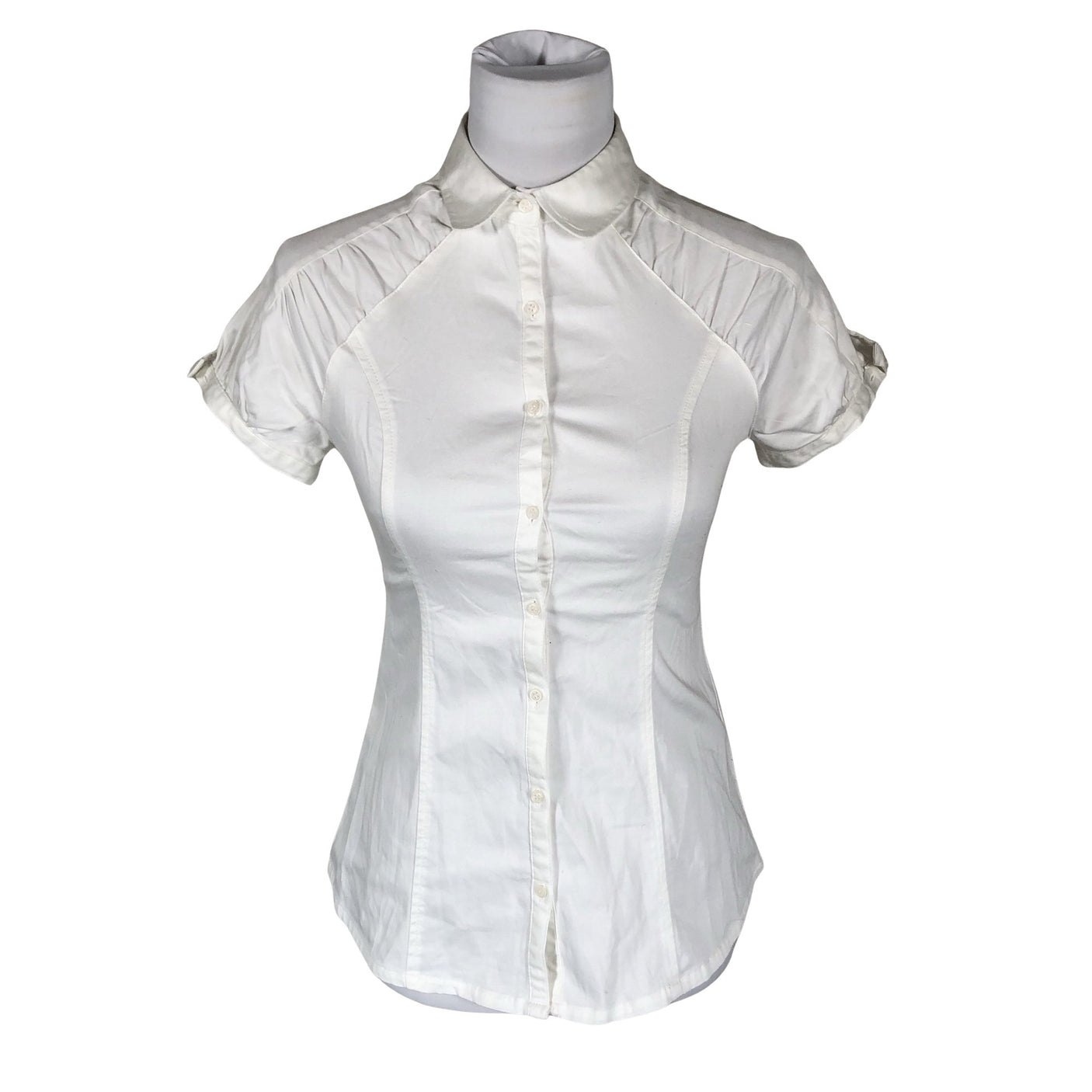 Unisex Christelle & Co - Short-sleeved blouse, size 34 - White (1)