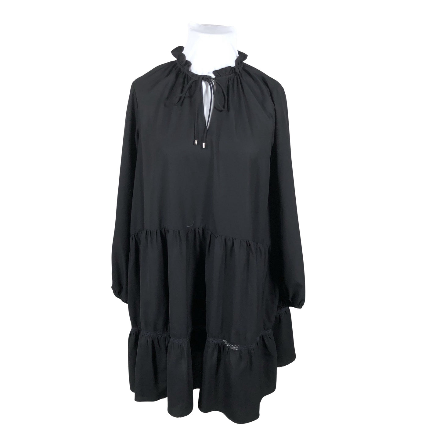 Unisex Lindex - Schiffon dress, size 44 - Black (1)