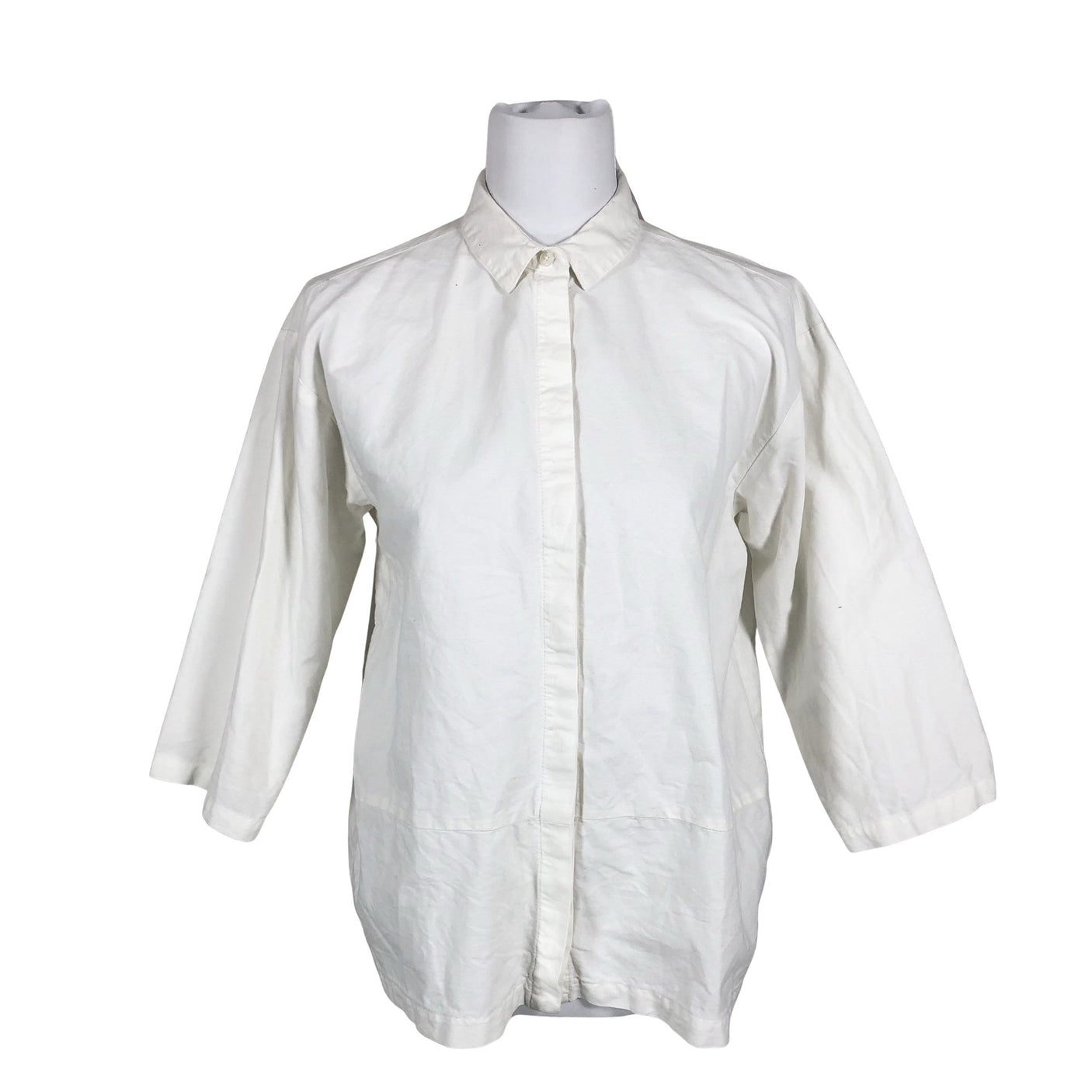 Unisex R-collection - Short-sleeved blouse, size 36 - Natural white (1)