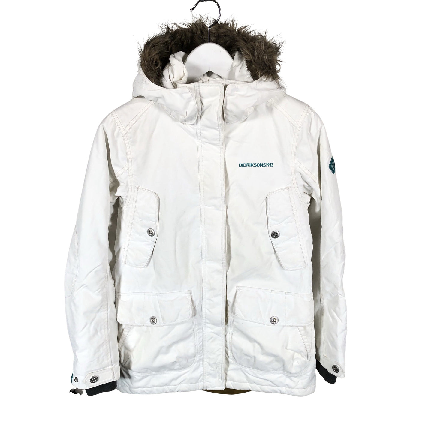Unisex Didriksons - Winter jacket, size 158 - 164 - White (1)