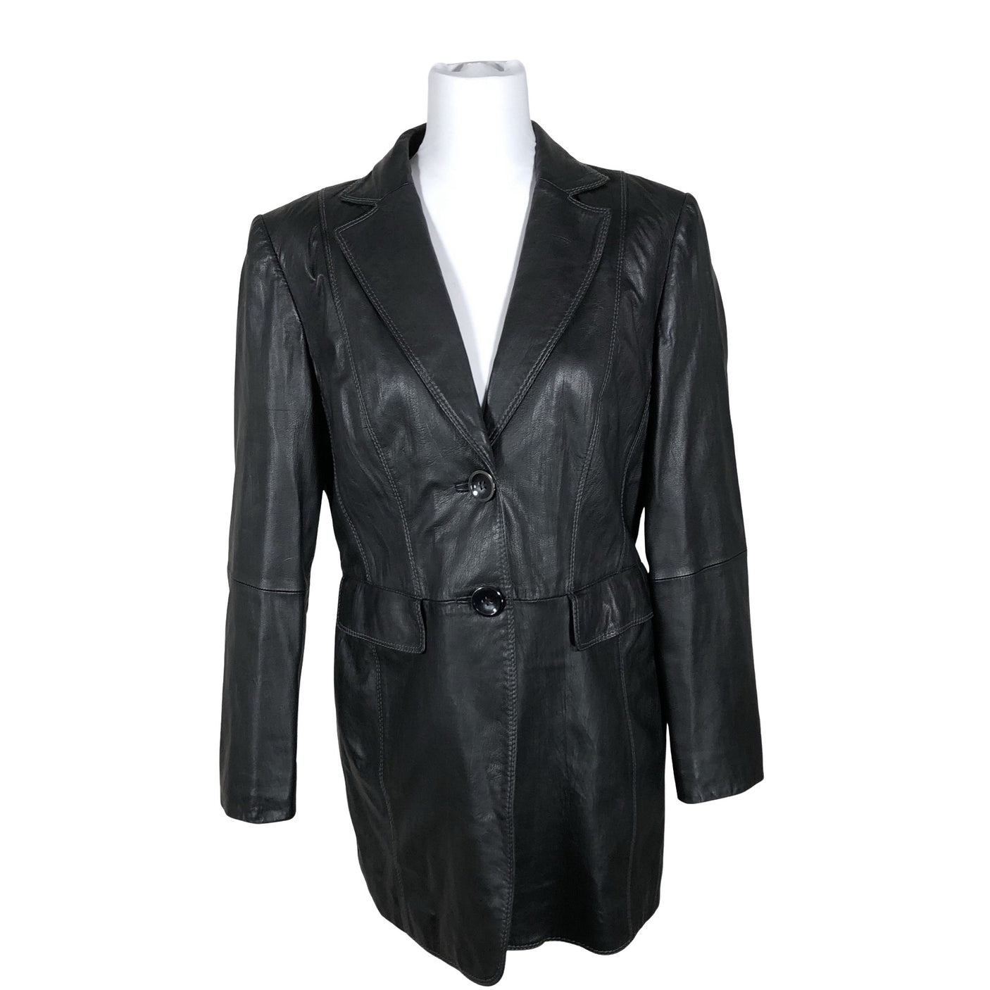 Unisex Gerry Weber - Leather jacket, size 40 - Black (1)