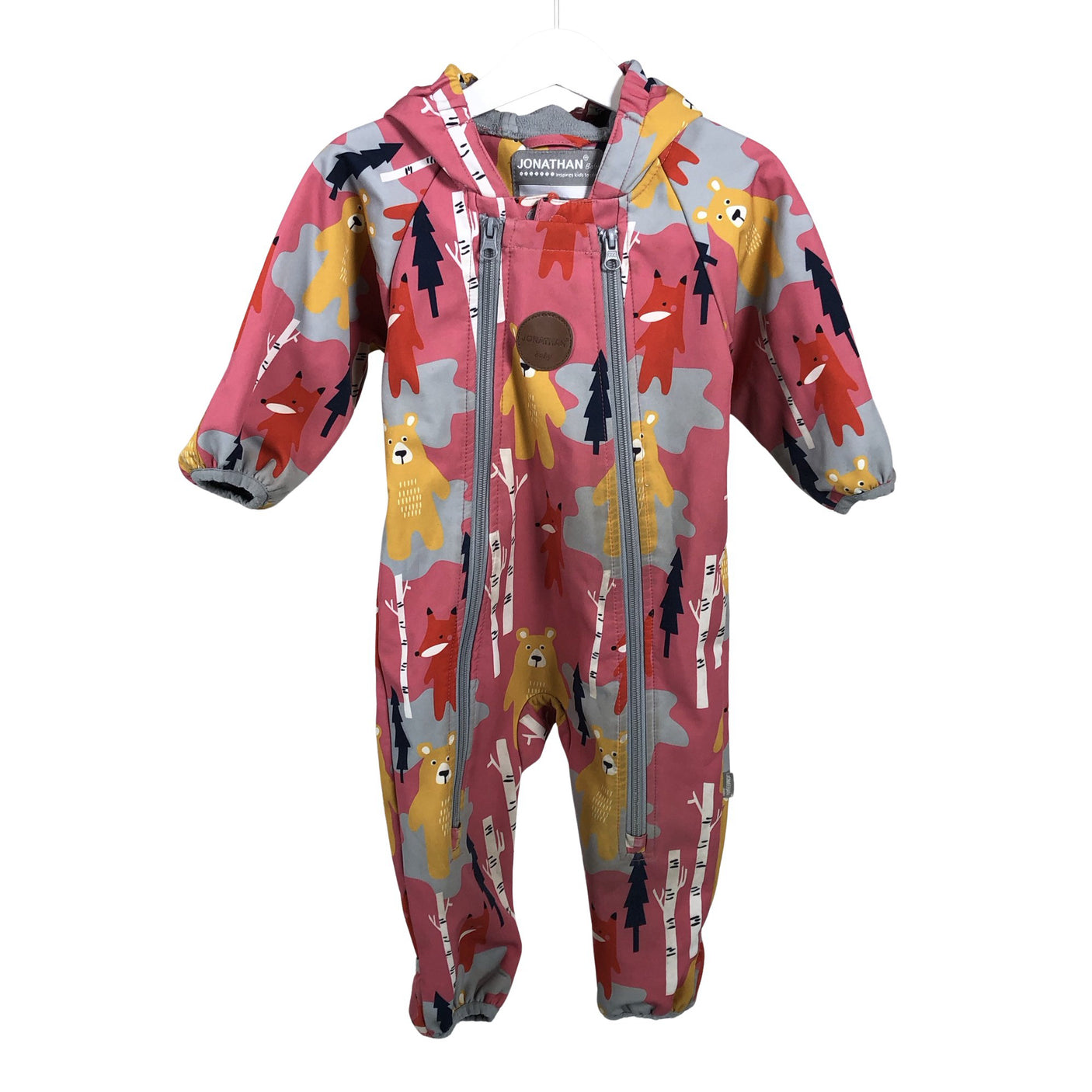Unisex Jonathan - Soft shell jumpsuit, size 68 - 74 - Pink (1)