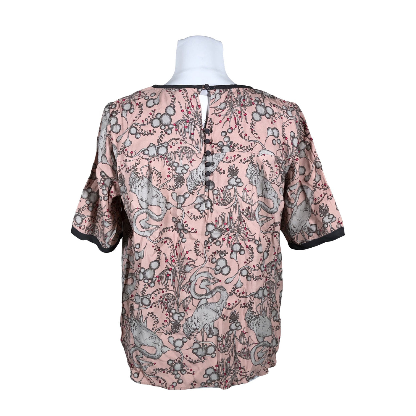 Unisex Noa Noa - Short-sleeved blouse, size 40 - Light pink (3)
