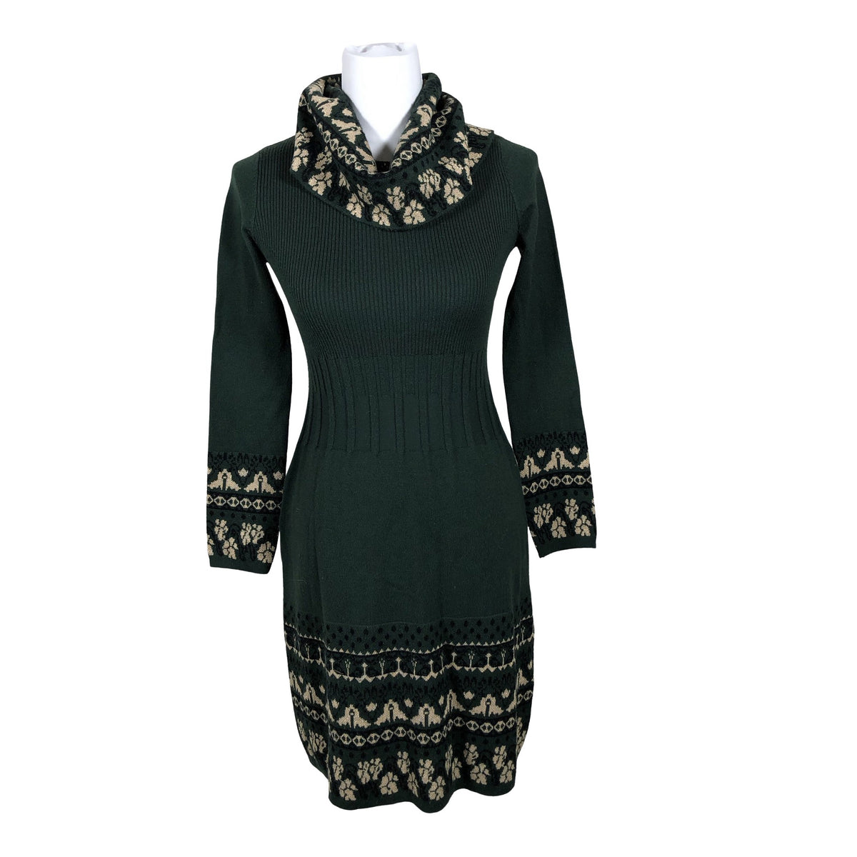 Unisex Derhy - Knit dress, size 36 - Green (1)