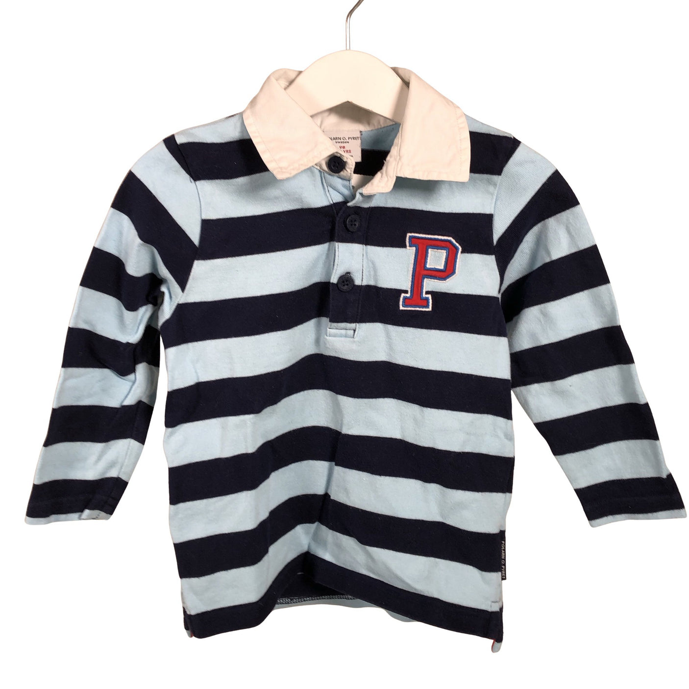 Unisex Polarn O. Pyret - Tricot shirt, size 92 - 98 - Blue (1)