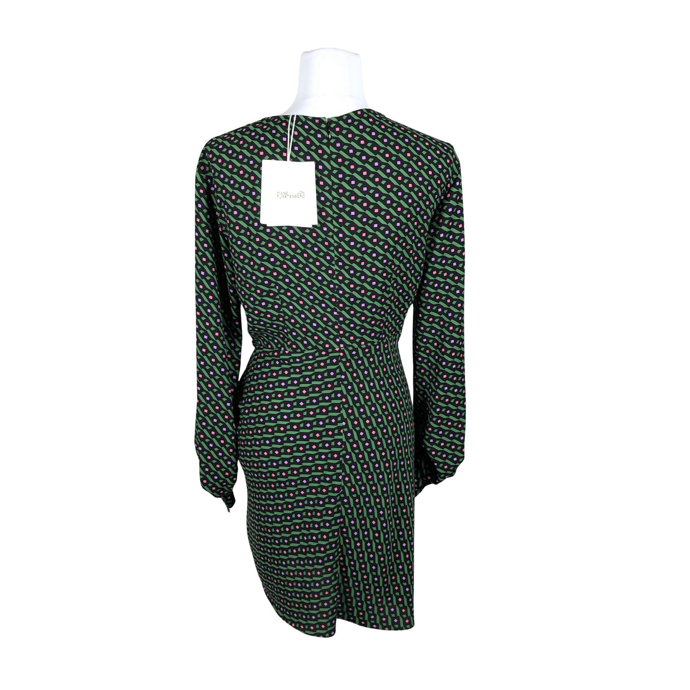 Unisex Diane von Furstenberg - Schiffon dress, size 38 - Green (3)