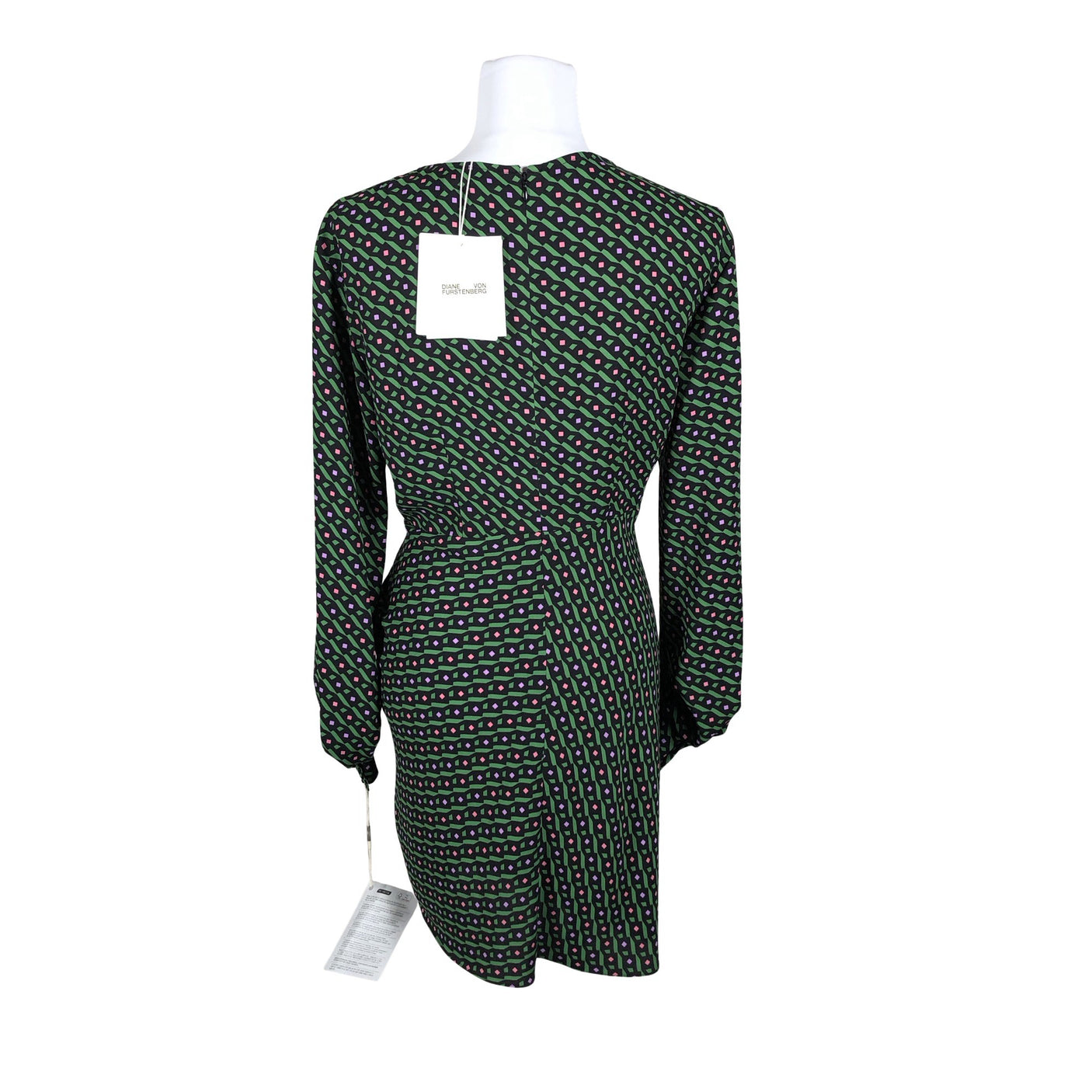 Unisex Diane von Furstenberg - Schiffon dress, size 38 - Green (4)