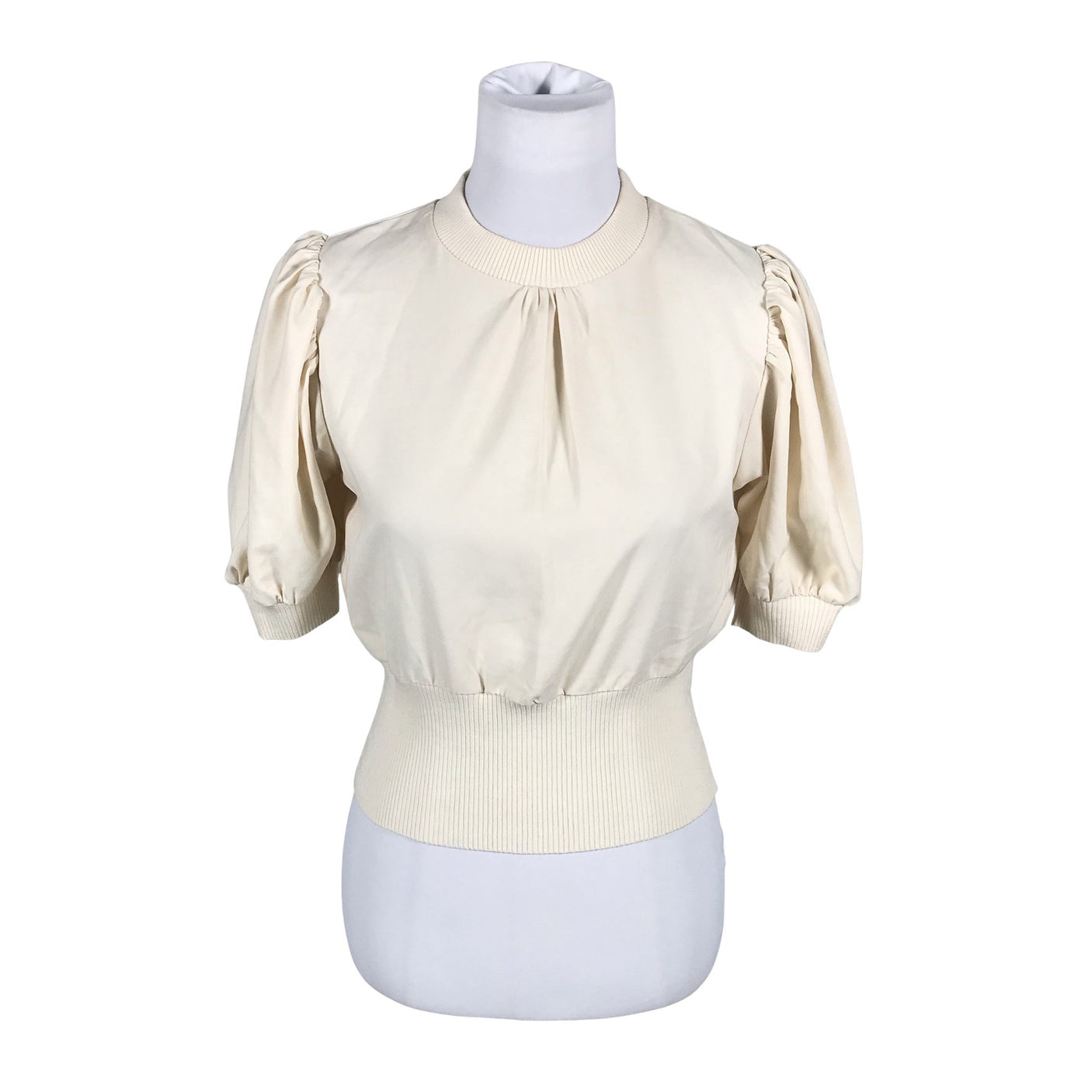 Unisex French Connection - Short-sleeved blouse, size 34 - Natural white (1)