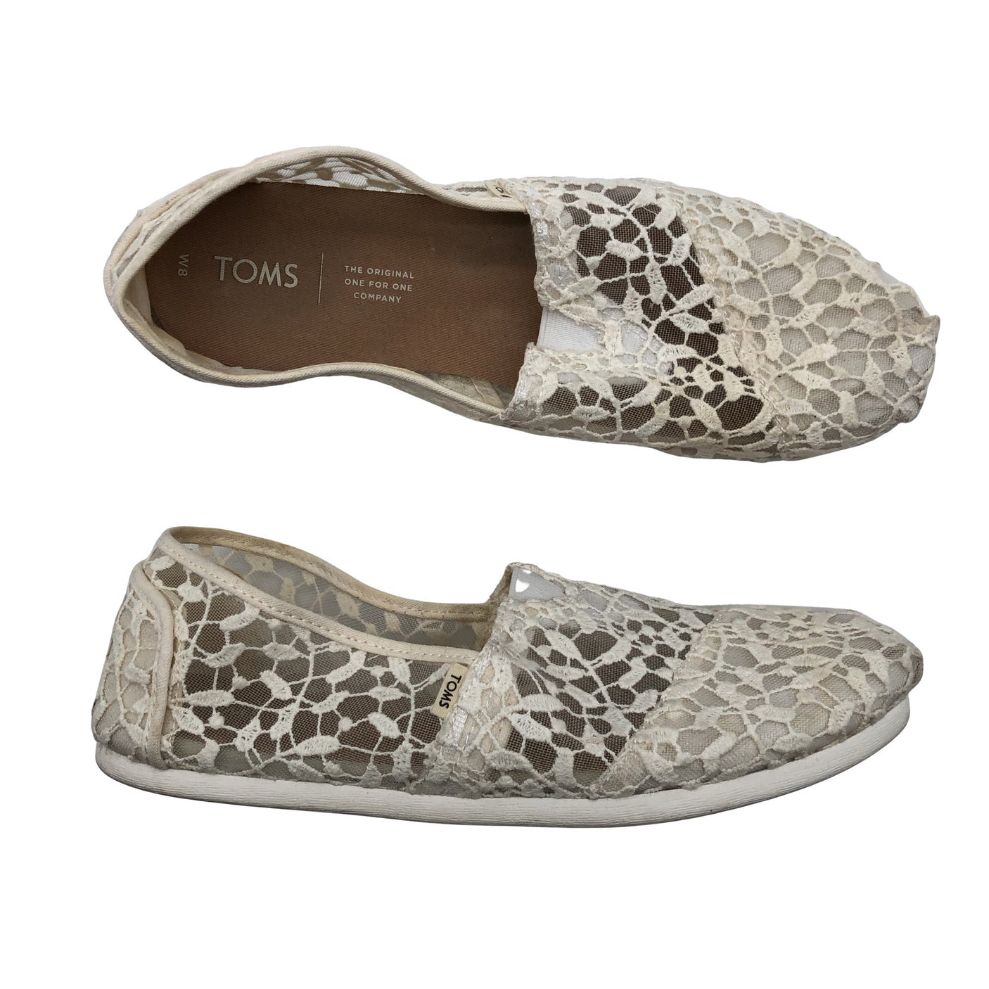 Unisex Toms - Loafers, size 38 - White (1)