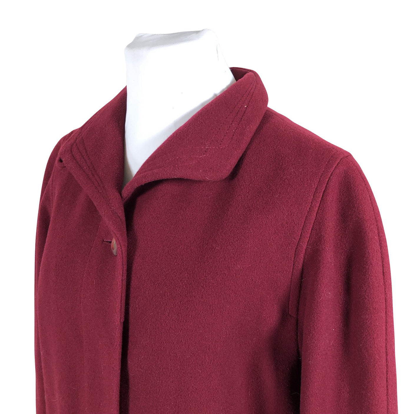 Unisex Marcona - Wool coat, size 42 - Wine red (2)