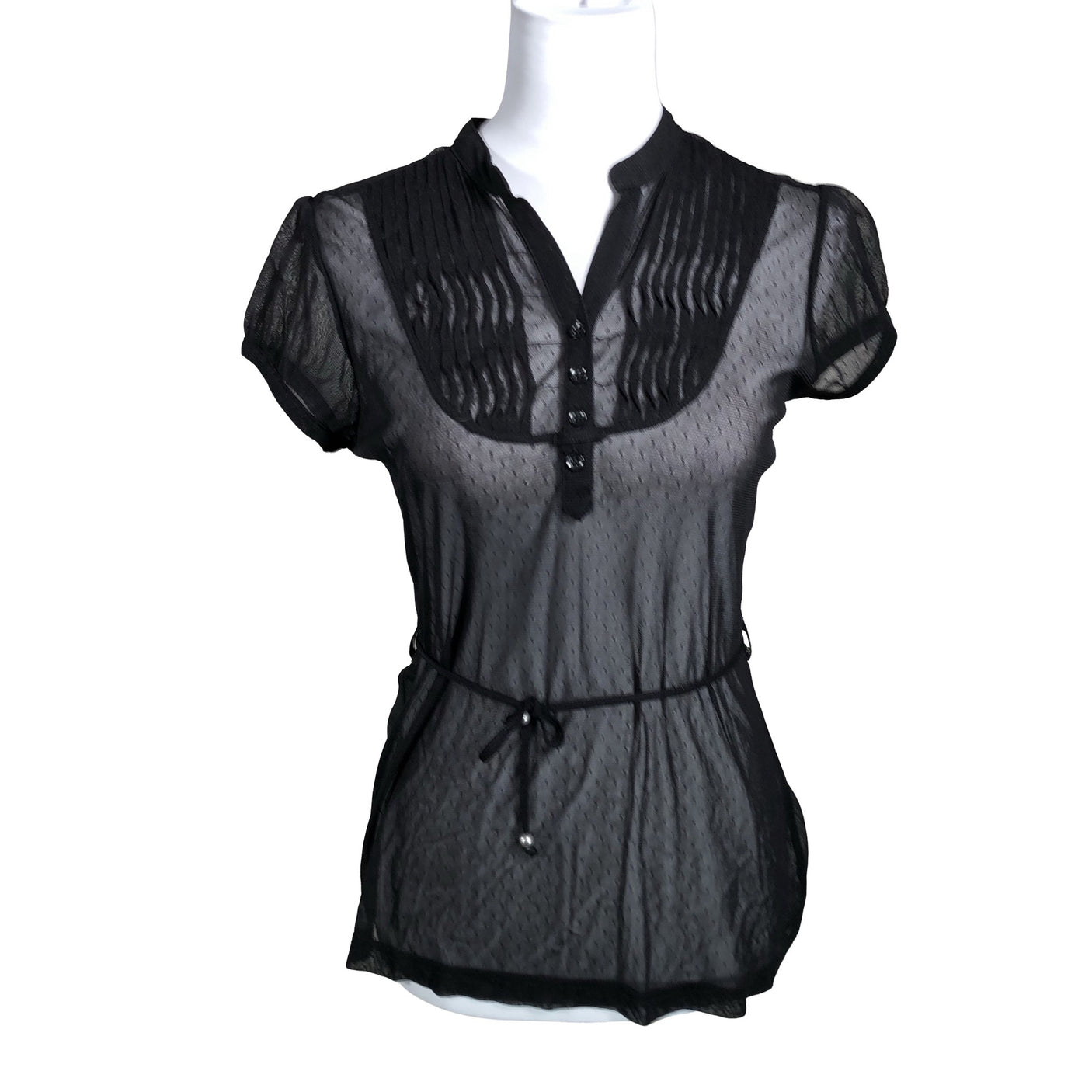 Unisex s.Oliver - Short-sleeved blouse, size 38 - Black (1)