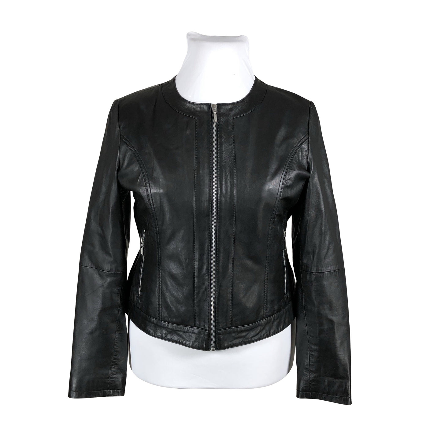 Unisex Trendzone - Leather jacket, size 42 - Black (1)
