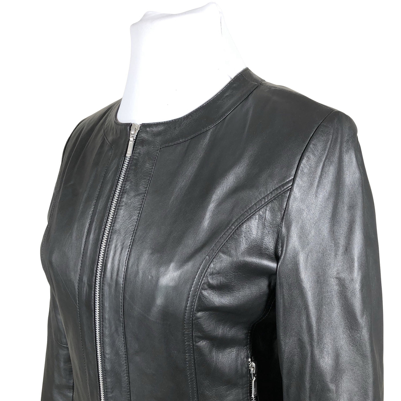 Unisex Trendzone - Leather jacket, size 42 - Black (2)