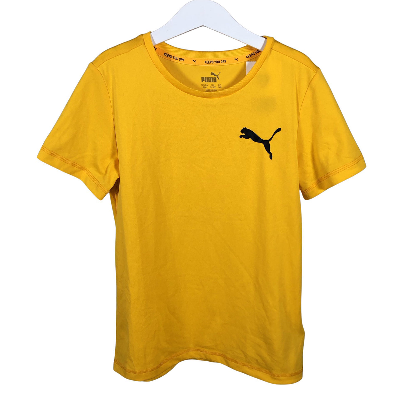 Unisex Puma - Sports shirt, short sleeve, size 134 - 140 - Yellow (2)