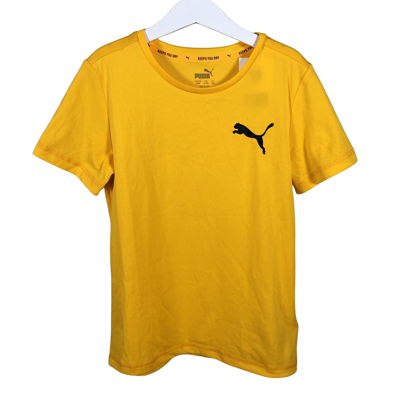 Unisex Puma - Sports shirt, short sleeve, size 134 - 140 - Yellow (1)