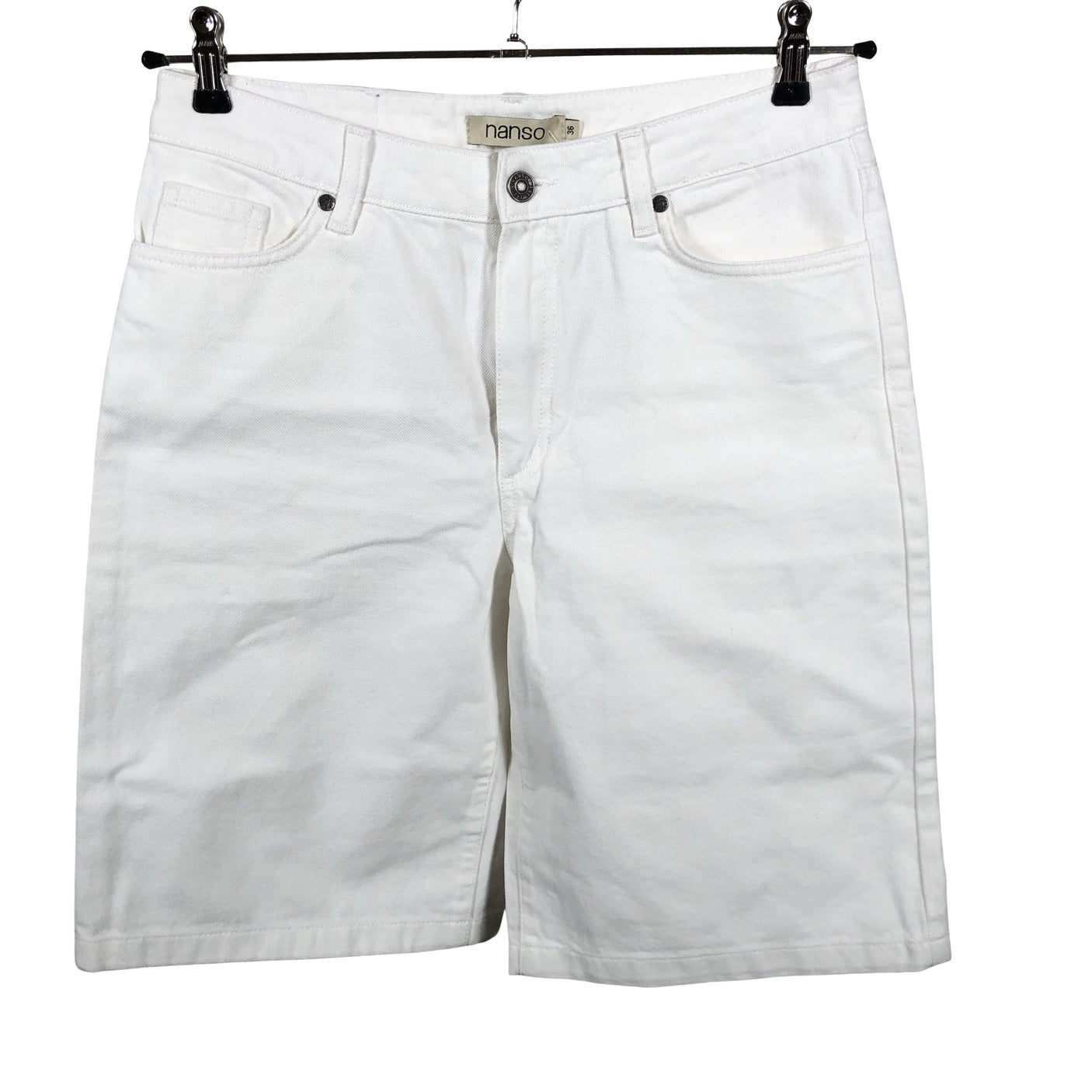 Unisex Nanso - Denim shorts, size 36 - White (1)