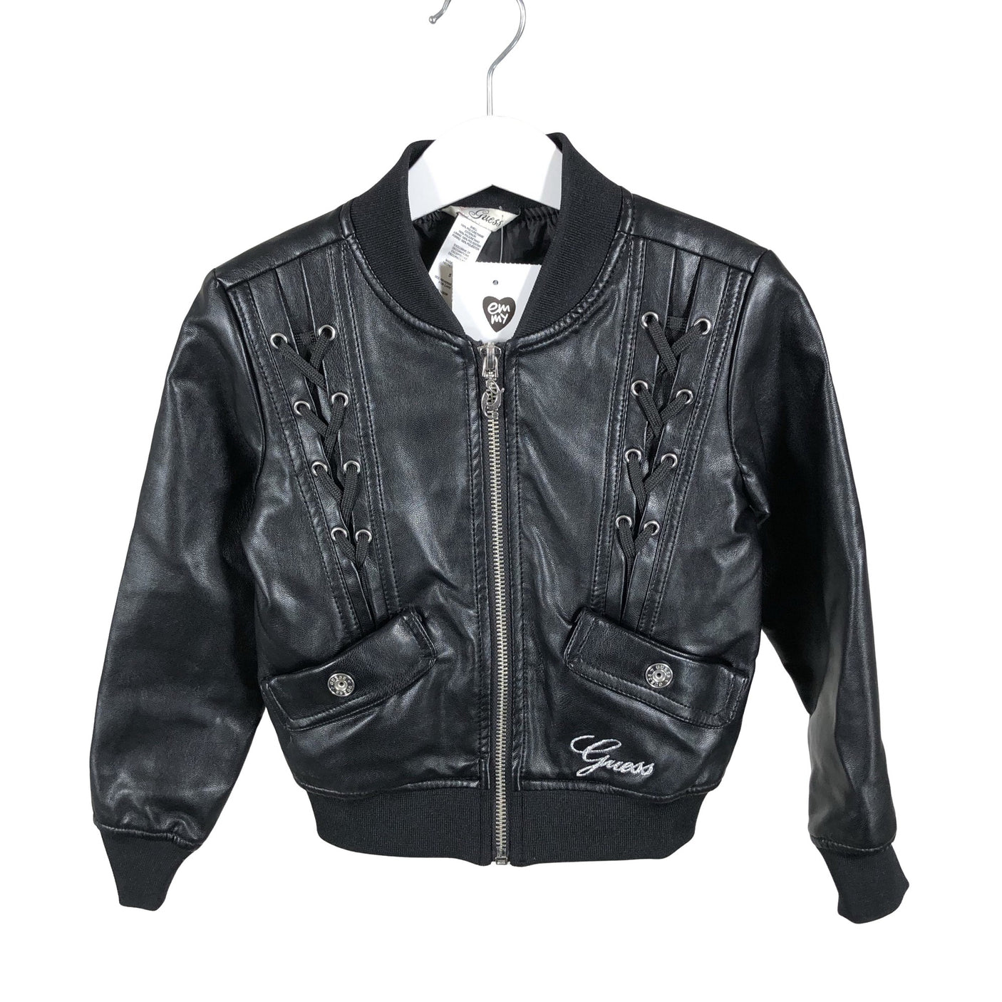 Unisex Guess - Leather jacket, size 104 - 110 - Black (2)