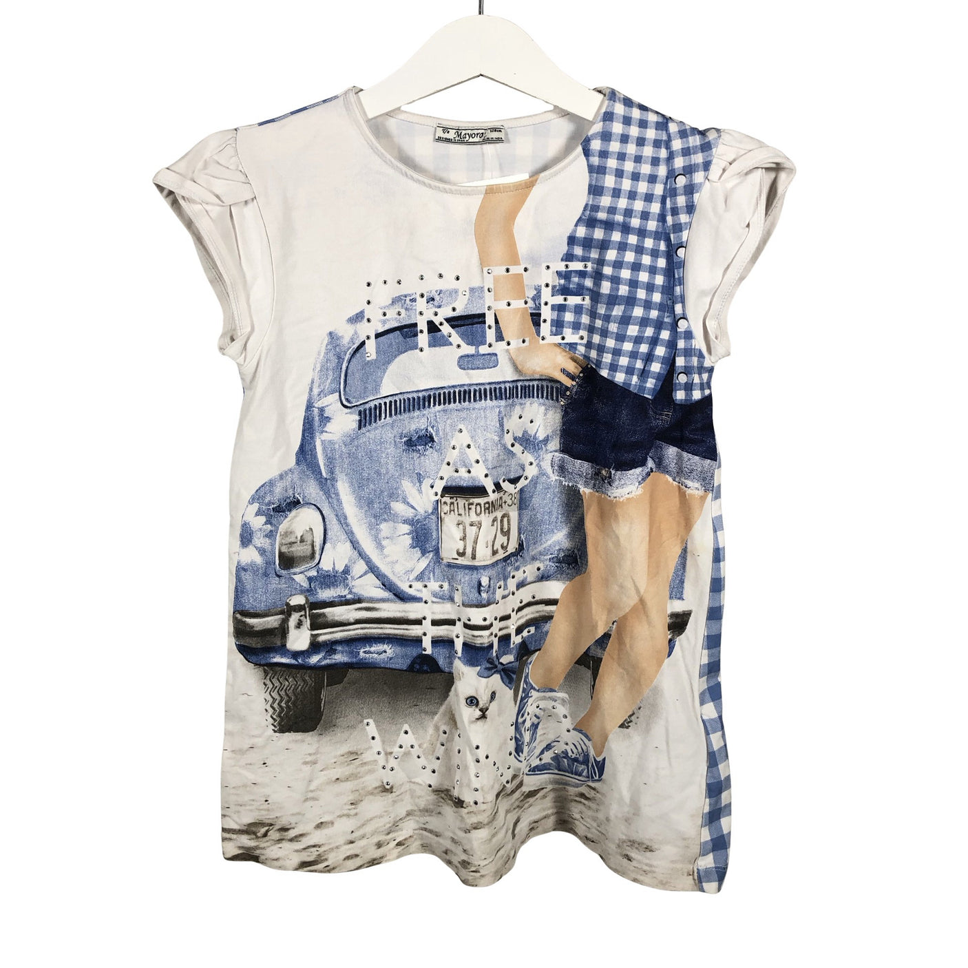 Unisex Mayoral - Tricot dress, size 122 - 128 - White (2)