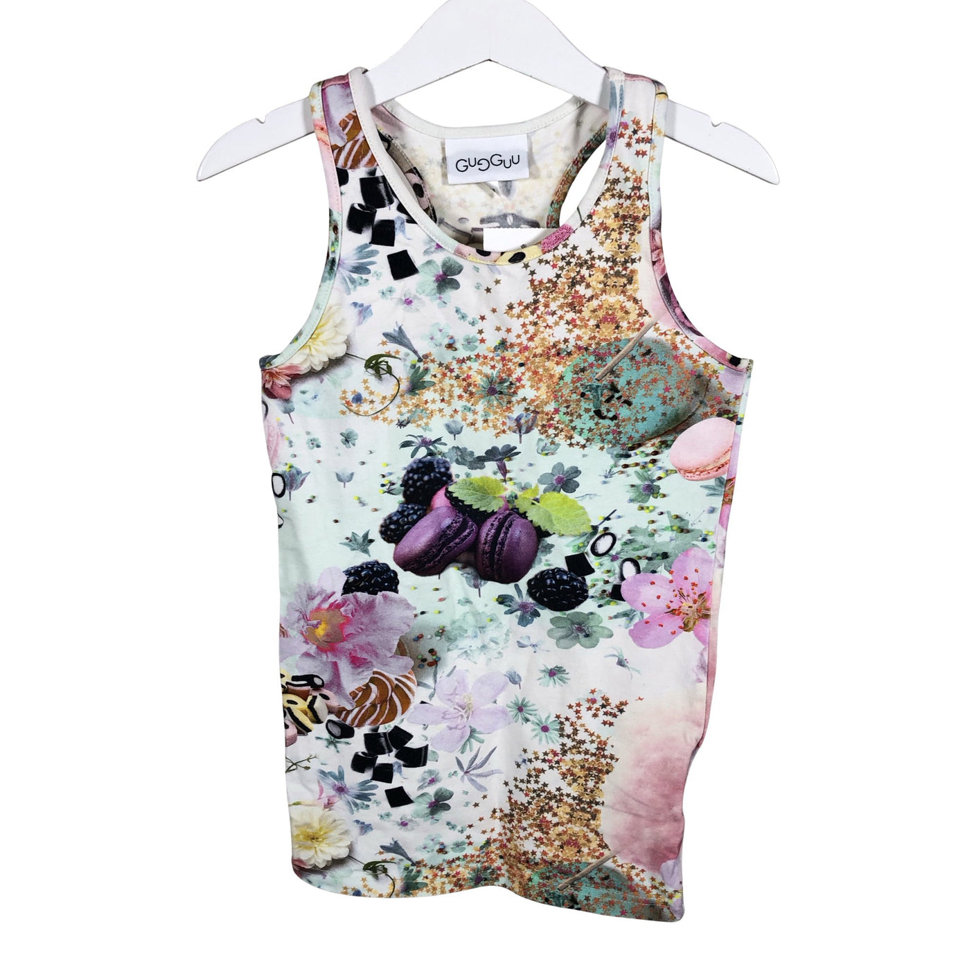 Unisex Gugguu - Tricot tunic, size 122 - 128 - White (1)