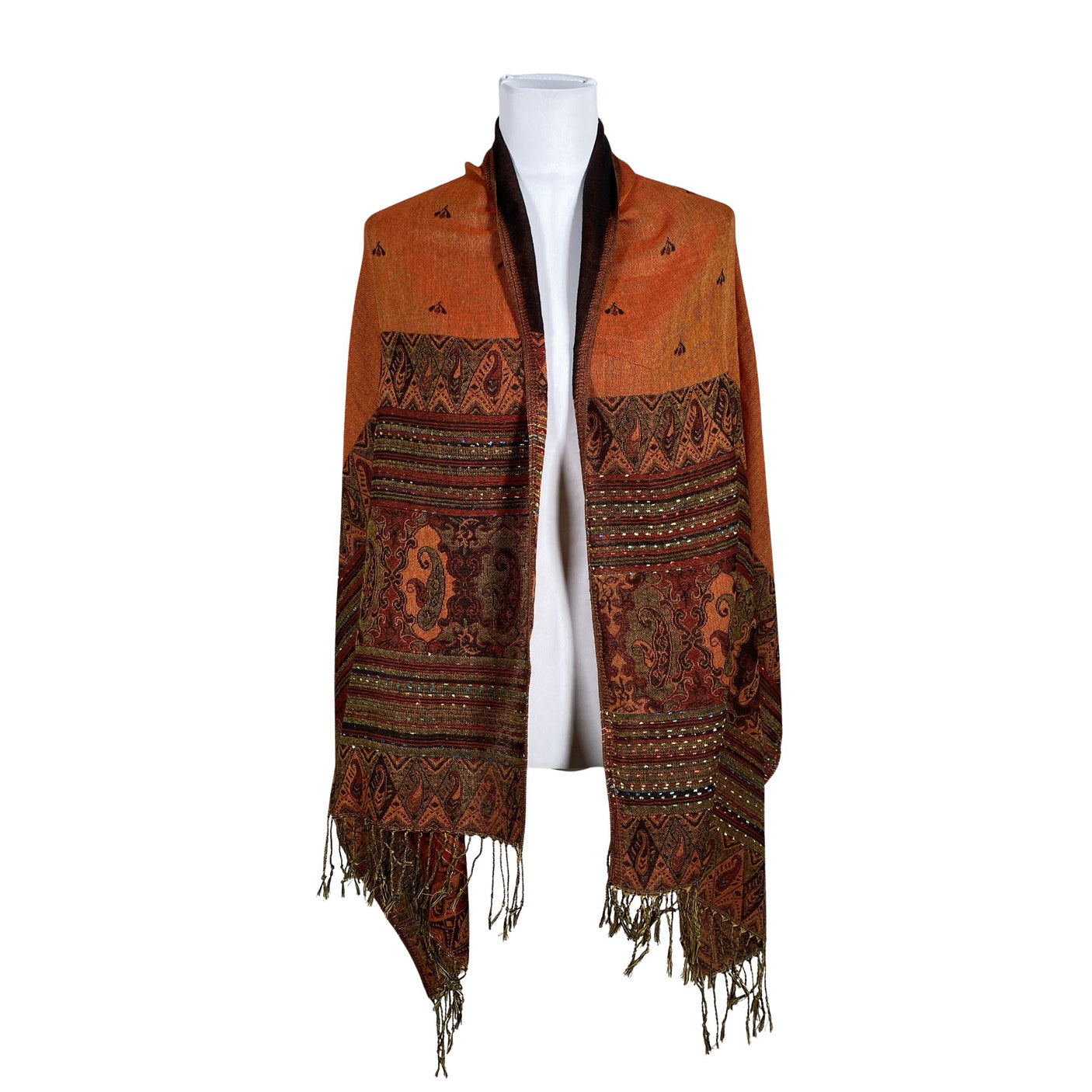 Unisex Pashmina - Scarf, size Maxi - Orange (2)