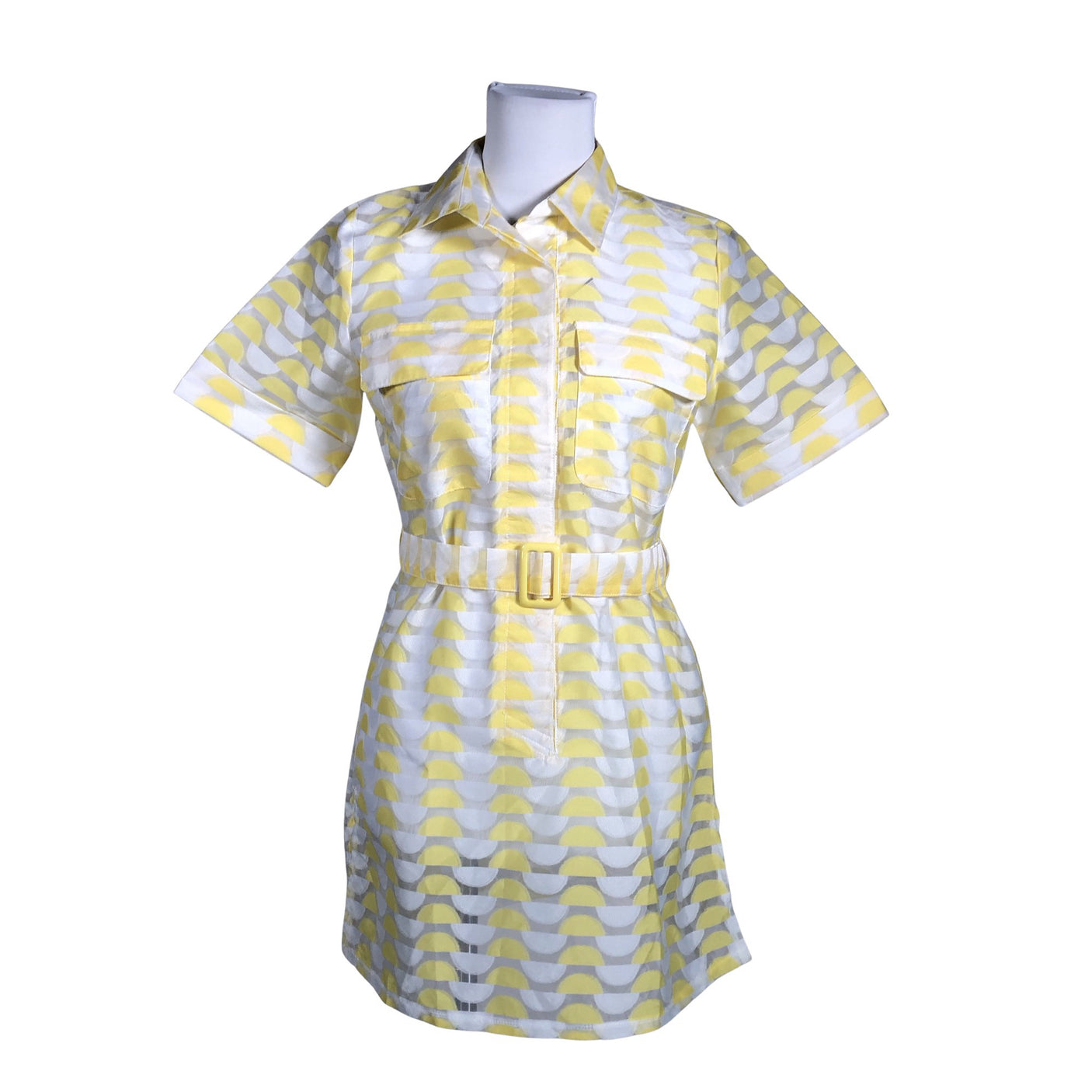 Unisex Handmade - Schiffon tunic, size 36 - Yellow (1)