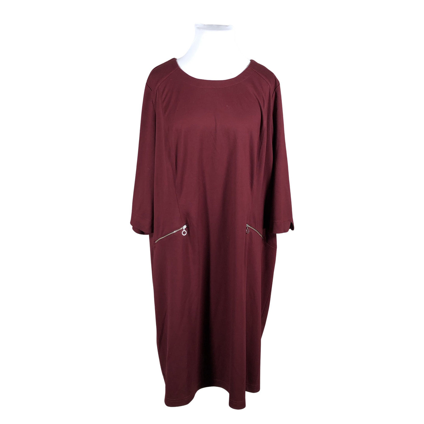 Unisex Sheego - Tricot dress, size 58 - Wine red (1)
