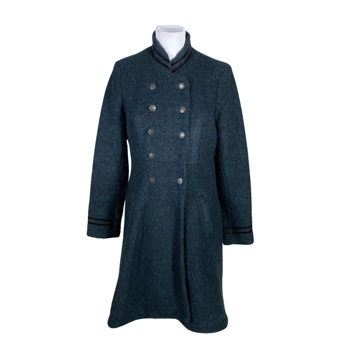 Unisex Cream - Wool coat, size 38 - Green (1)