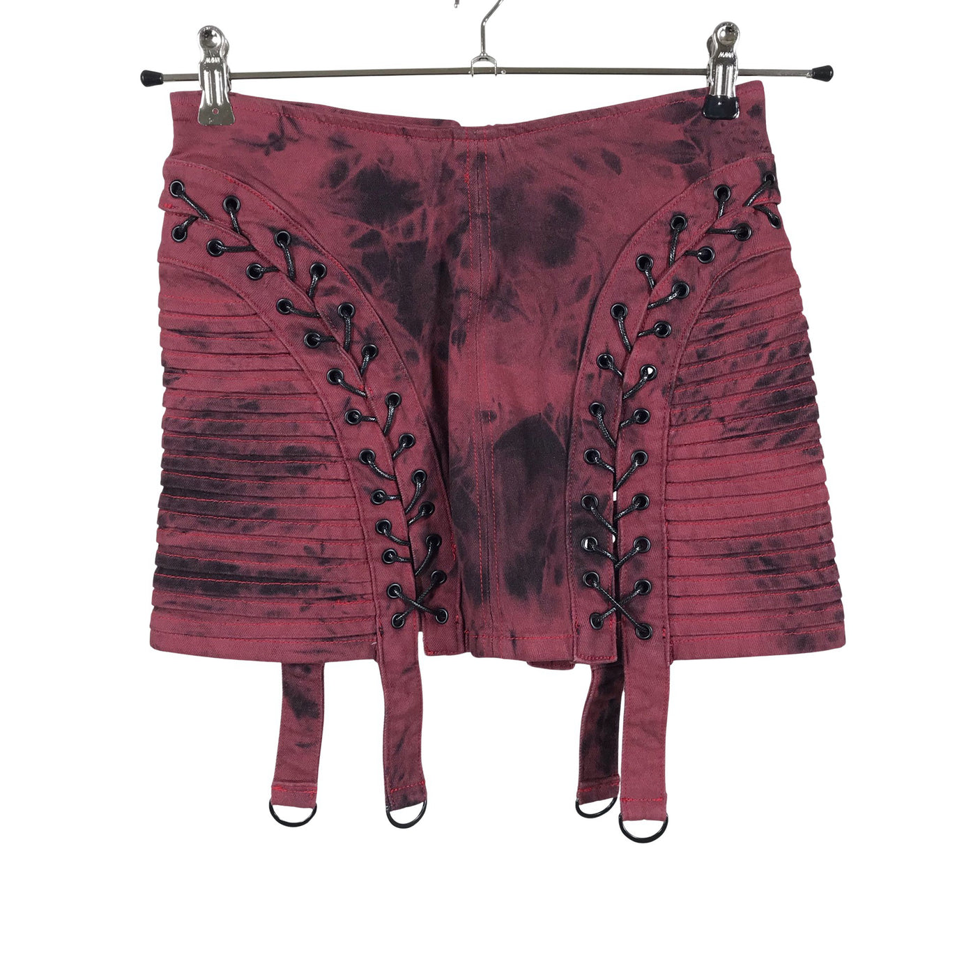 Unisex Darker Wavs - Denim skirt, size 34 - Red (1)