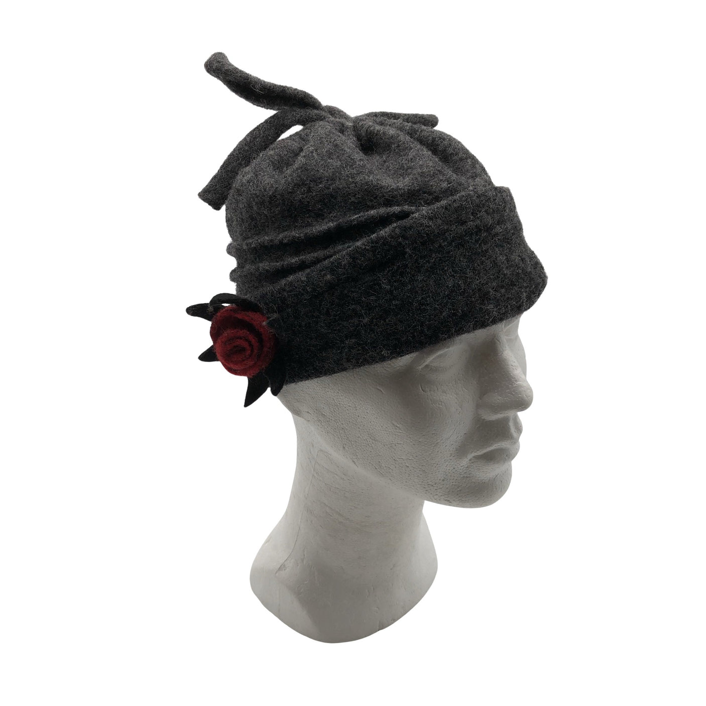 Unisex Handmade - Winter hat, size 58 - Gray (1)