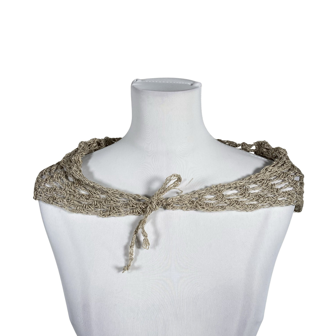 Unisex Handmade - Scarf, size Mini - Beige (1)