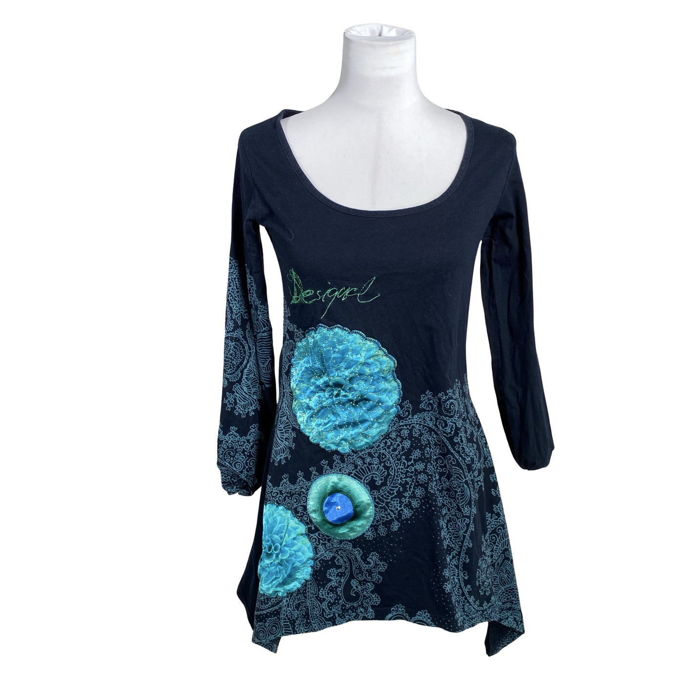 Unisex Desigual - Tricot tunic, size 36 - Blue (1)