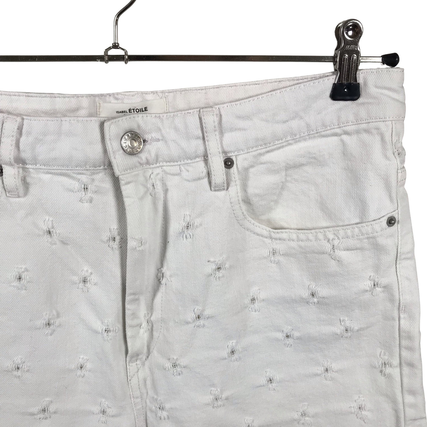 Unisex Isabel Marant Étoile - Denim shorts, size 40 - White (3)