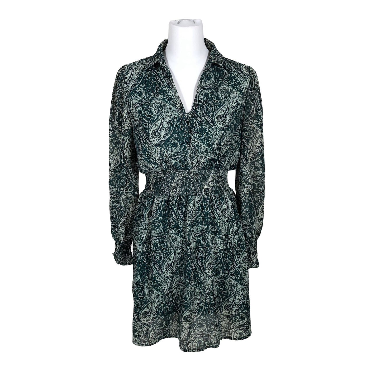 Unisex Culture - Schiffon dress, size 40 - Green (1)