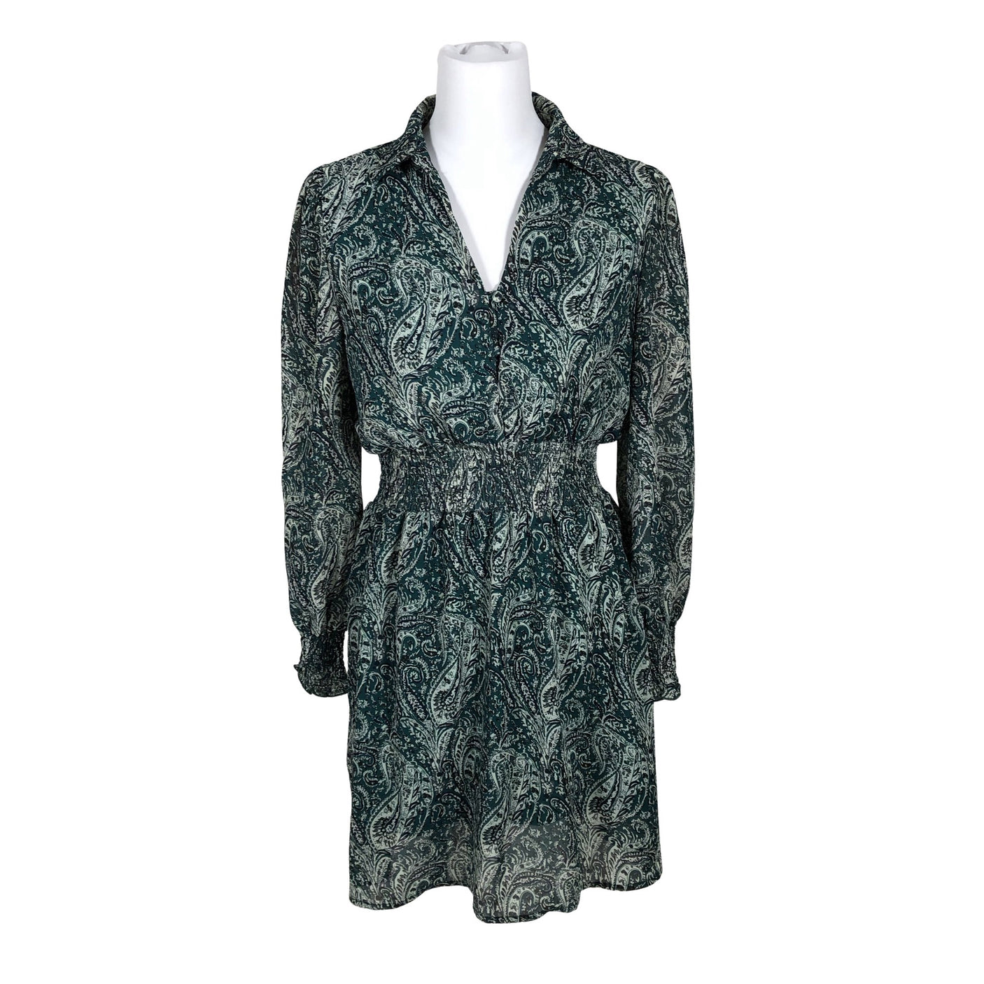 Unisex Culture - Schiffon dress, size 40 - Green (2)