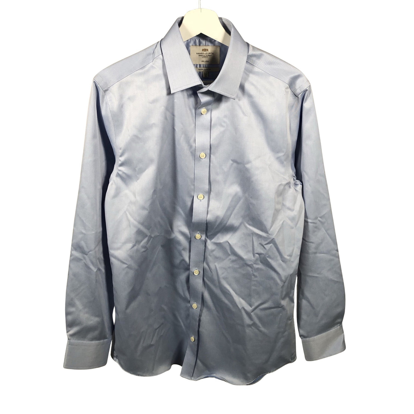 Unisex Hawes & Curtis - Collared shirt, size M - Light blue (1)