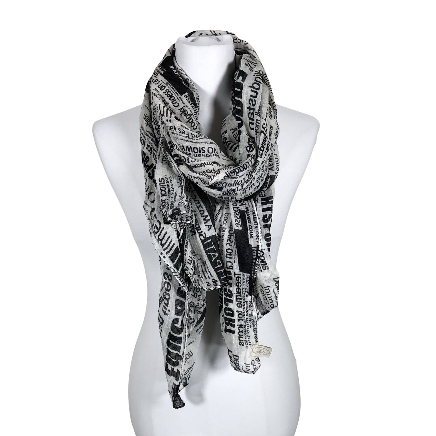 Unisex Cream - Scarf, size Midi - White (1)