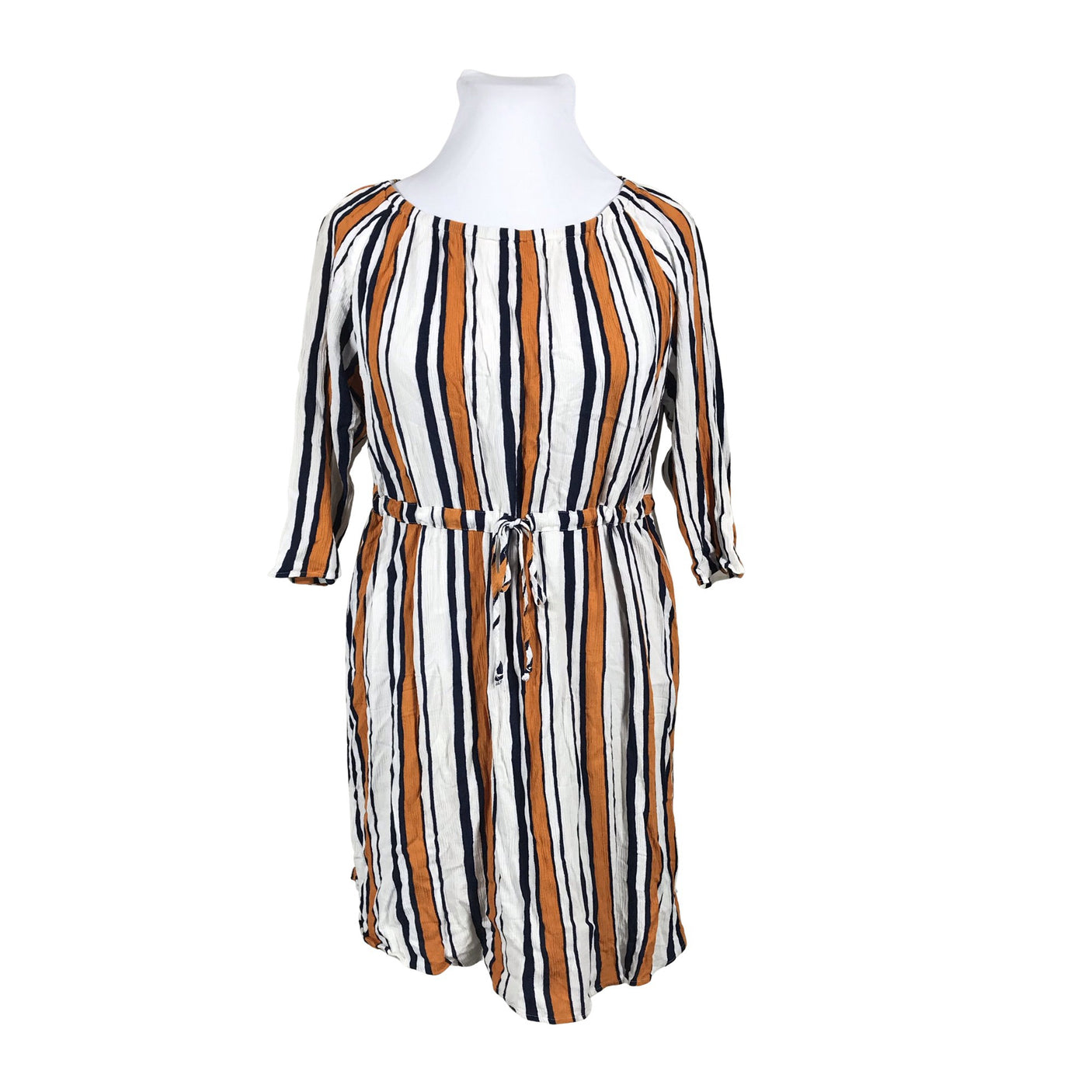 Unisex Zizzi - Schiffon dress, size 46 - White (1)