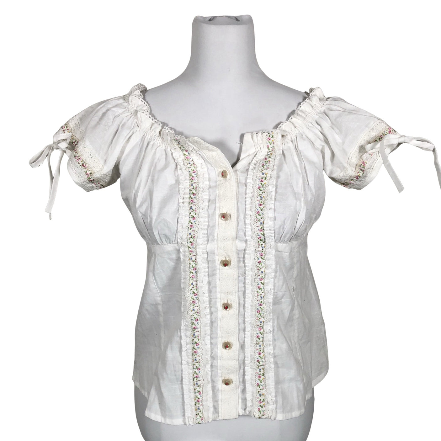 Unisex Stockerpoint - Short-sleeved blouse, size 40 - White (1)