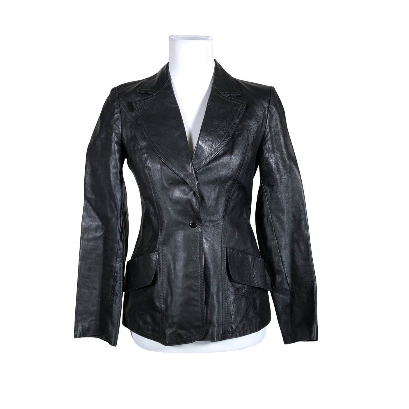 Unisex Kristiina Kiilavirta - Leather jacket, size 34 - Black (1)