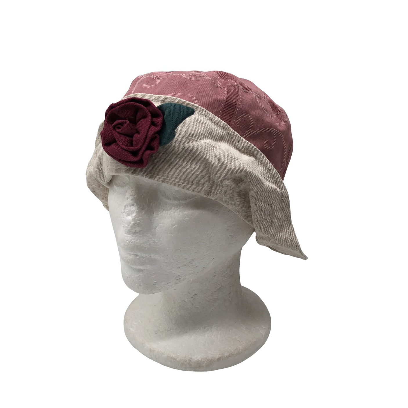 Unisex Handmade - Summer hat, size 54 - Light pink (1)