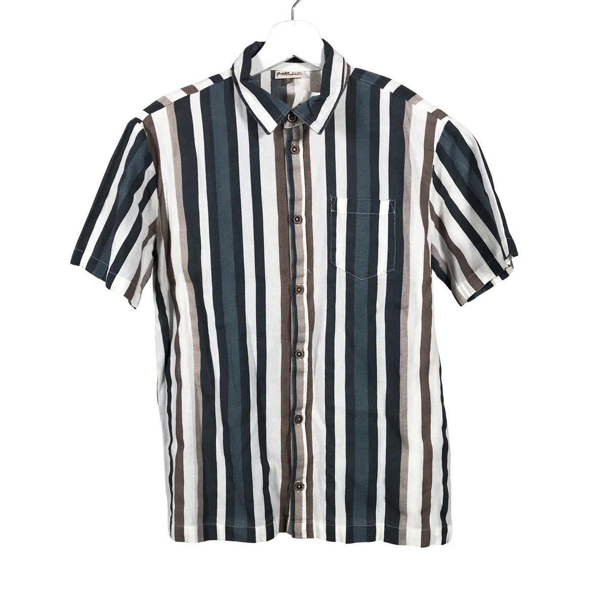 Unisex POMPdeLUX - Collared shirt, size 158 - 164 - Green (1)