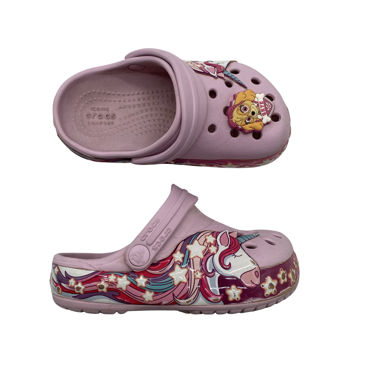 Unisex Crocs - Slip-on shoes, size 25 - Light pink (1)